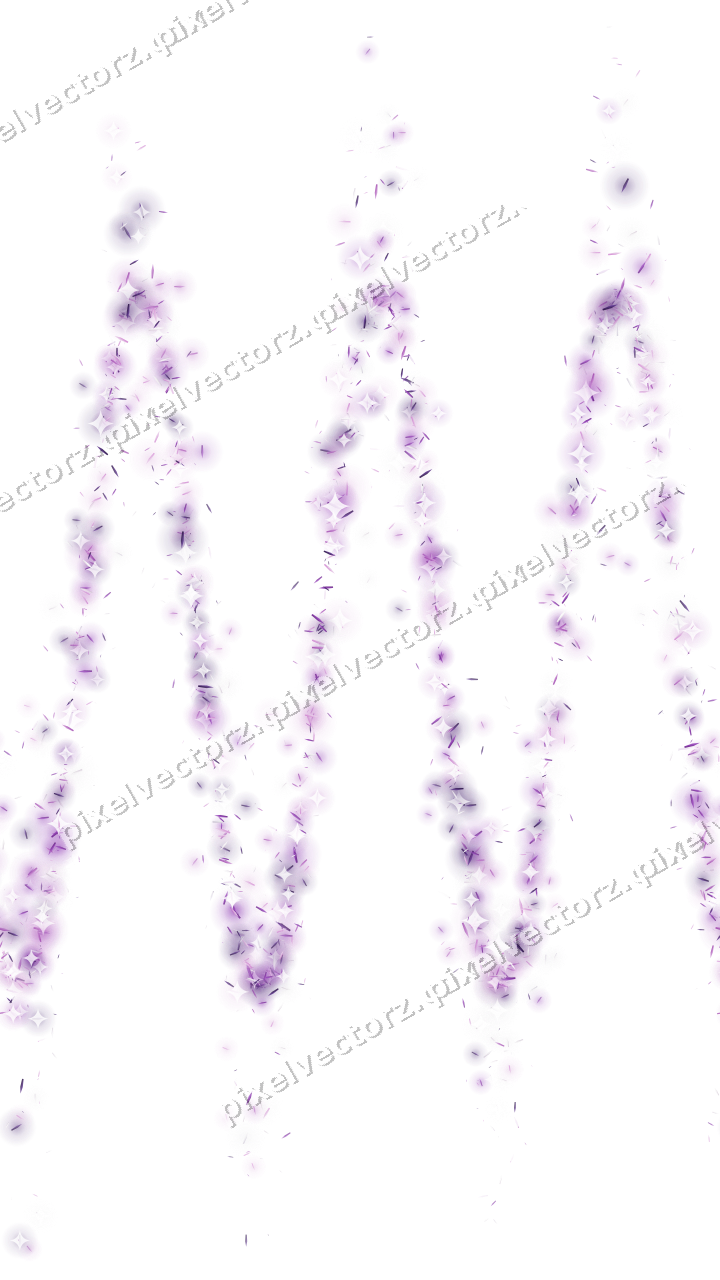 Nahtlose Glitzerwelle aus Splittern in Violett auf transparentem Grund