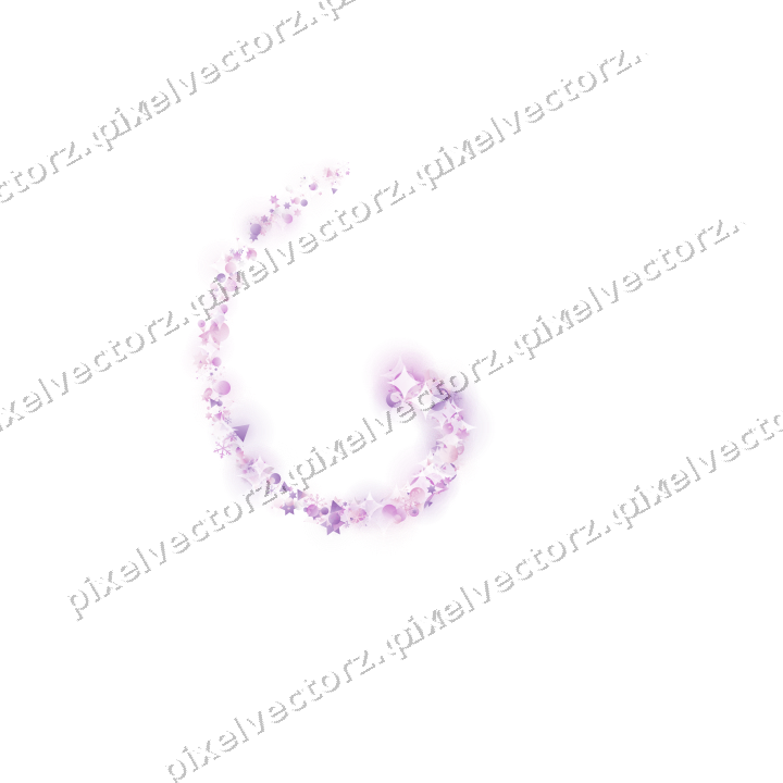Nahtlose Glitzerspirale in Magenta und Violett auf transparentem Grund