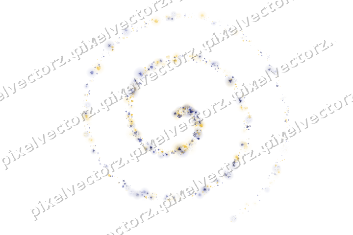 Nahtlose Glitzerspirale in Dunkelblau auf transparentem Grund
