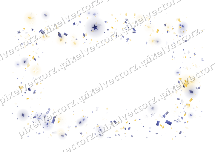 Nahtloser Glitzerrahmen in Dunkelblau auf transparentem Grund