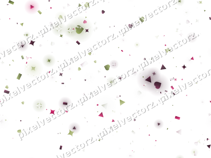 Nahtlose Glitzerstreuung aus Funken und Herzen auf transparentem Grund