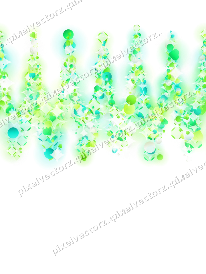 Nahtlose Glitzergirlande in Grün und Limette auf transparentem Grund