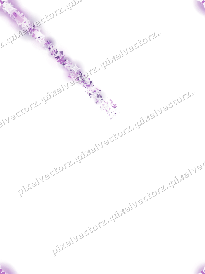 Nahtloser Sternenschweif in Violett auf transparentem Grund