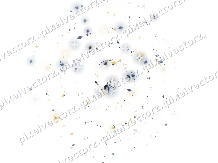 Nahtlose Glitzerspirale aus Rauten auf transparentem Grund