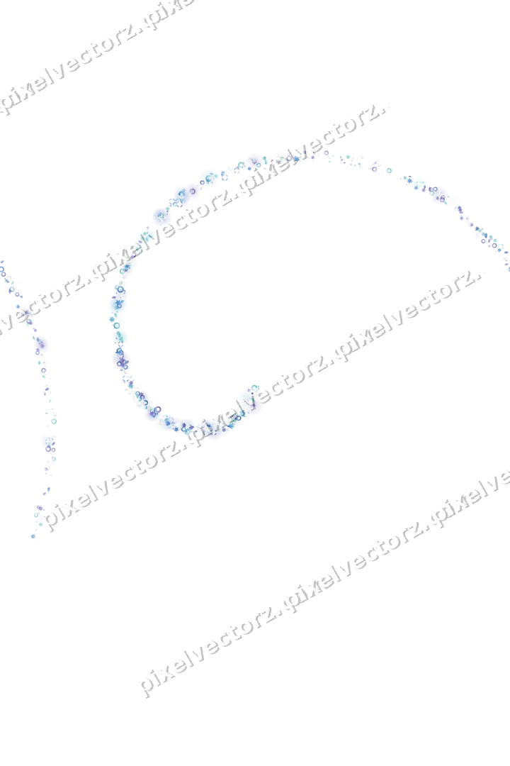 Nahtlose Glitzerspirale in Blau und Türkis auf transparentem Grund