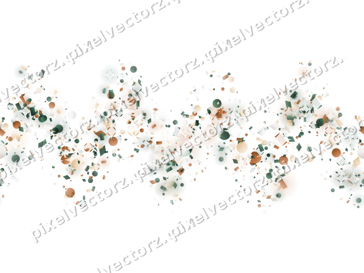 Nahtlose Glitzerwelle aus Punkten und Rauten auf transparentem Grund