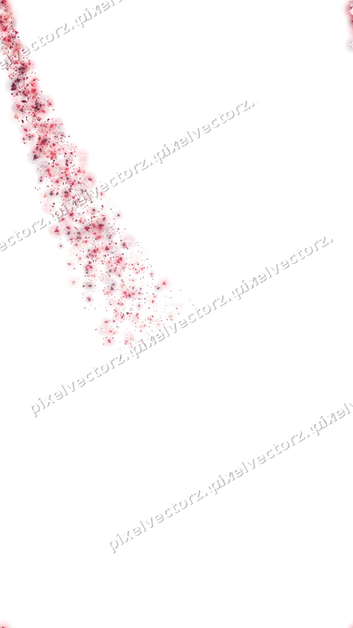 Nahtloser Sternenschweif in Rosa und Rot auf transparentem Grund