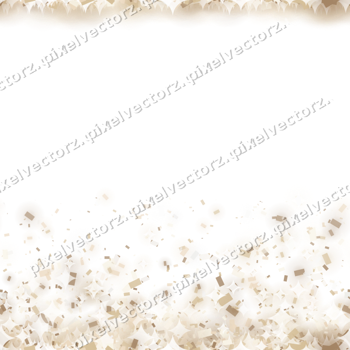 Nahtloser Glitzeraufstieg aus Konfetti auf transparentem Grund