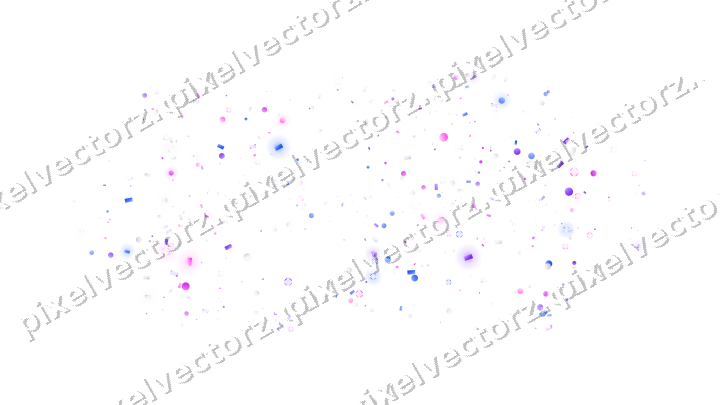 Nahtloser Glitzerrahmen in Violett und Blau auf transparentem Grund