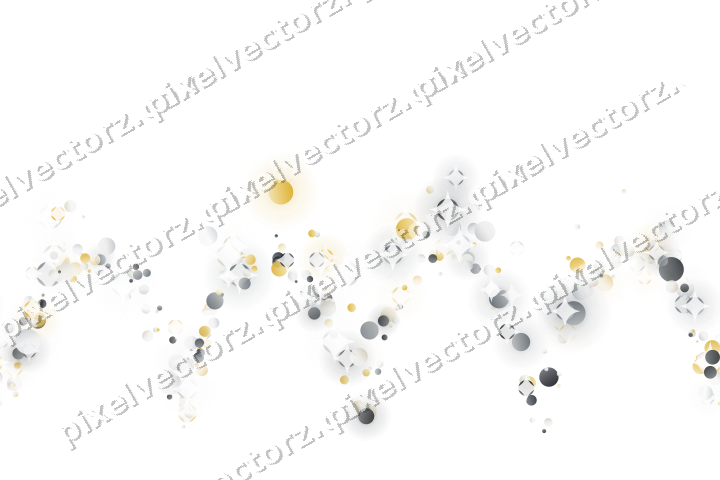 Nahtlose Glitzergirlande aus Punkten auf transparentem Grund