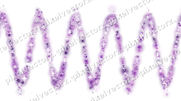 Nahtlose Glitzerwelle in Violett auf transparentem Grund