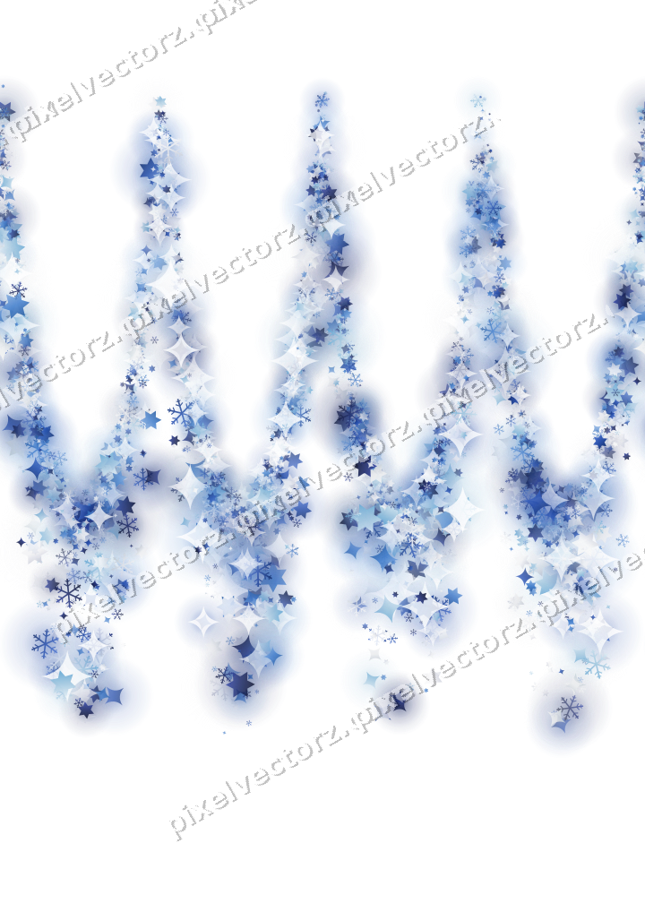 Nahtlose Glitzergirlande in Blau und Türkis auf transparentem Grund