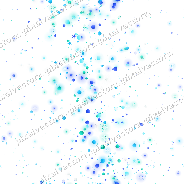 Nahtloses Glitzerband aus Sternen und Punkten auf transparentem Grund
