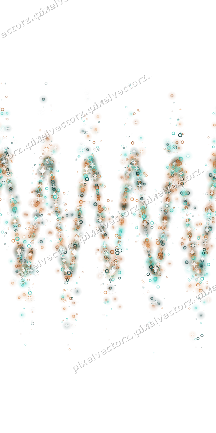 Nahtlose Glitzerwelle in Orange und Petrol auf transparentem Grund