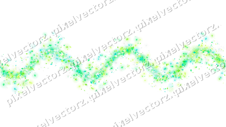 Nahtlose Glitzerwelle aus Rauten in Grün auf transparentem Grund