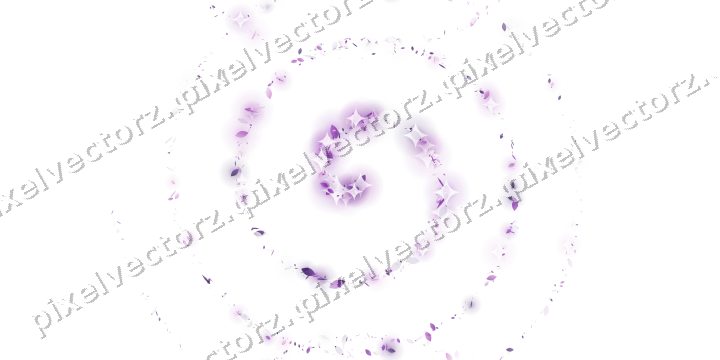 Nahtlose Glitzerspirale in Violett auf transparentem Grund