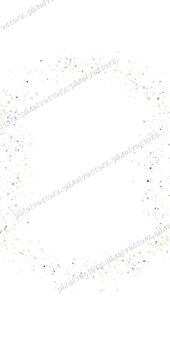 Nahtloser Glitzerkranz aus Punkten und Ringen auf transparentem Grund