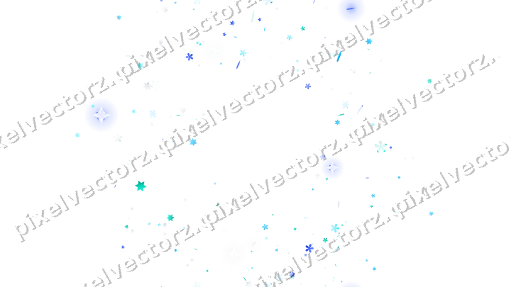 Nahtloser Glitzerkranz aus Sternen und Blüten auf transparentem Grund