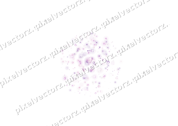 Nahtlose Glitzerspirale aus Sternen und Ringen auf transparentem Grund