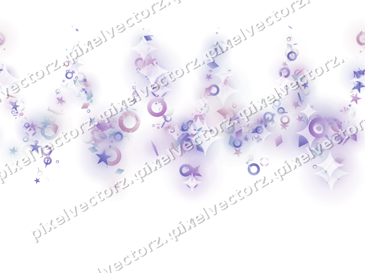 Nahtlose Glitzergirlande in Violett und Blau auf transparentem Grund