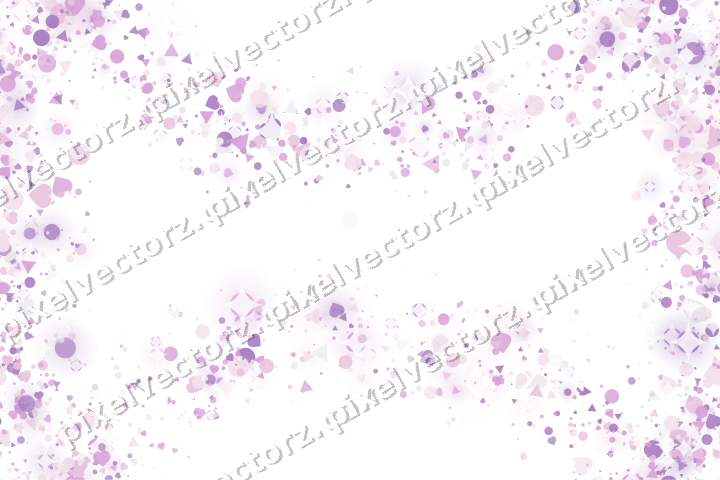 Nahtloser Glitzerkranz aus Herzen und Punkten auf transparentem Grund