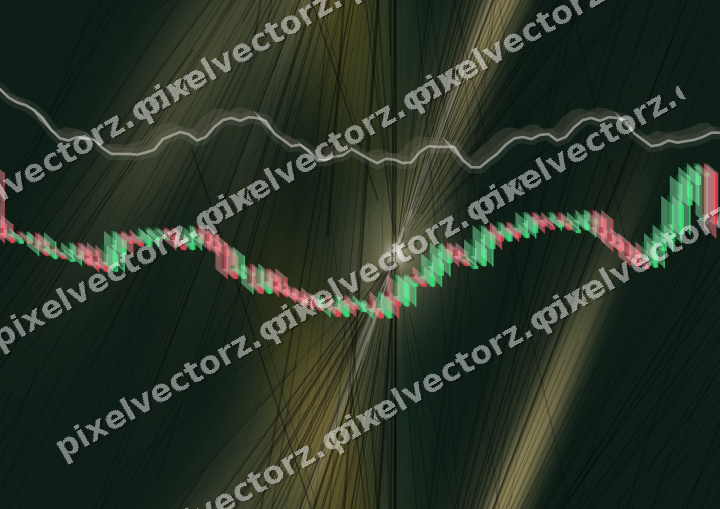 Nahtloser Neon Diagramm Hintergrund in Bernstein und Dunkelgrün