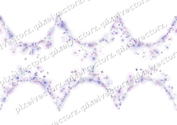 Nahtlose Glitzergirlande in Violett und Blau auf transparentem Grund