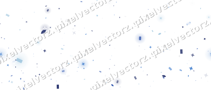 Nahtlose Glitzerstreuung in Blau und Türkis auf transparentem Grund