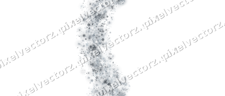 Nahtloser Glitzerbogen aus Sternen und Blüten auf transparentem Grund