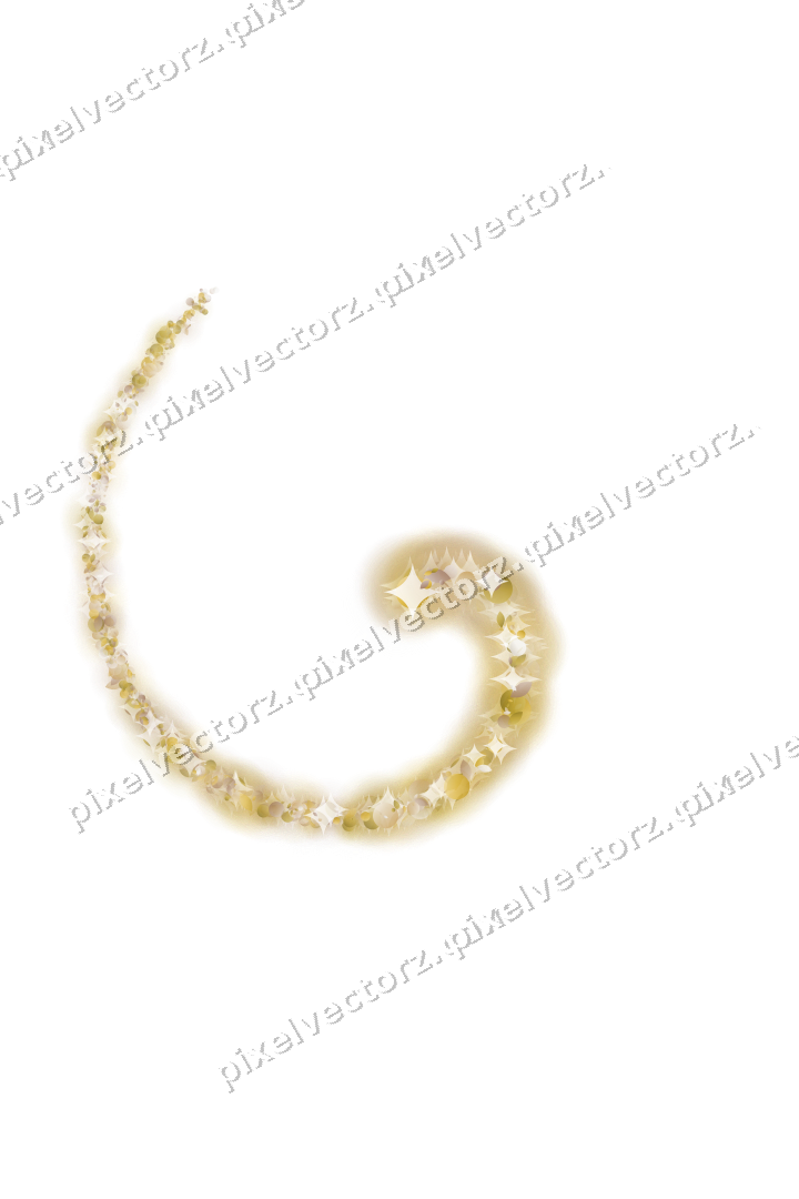 Nahtlose Glitzerspirale in Bernstein auf transparentem Grund