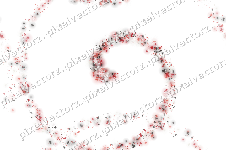 Nahtlose Glitzerspirale in Rot auf transparentem Grund