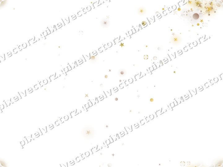 Nahtloser Glitzerfächer in Bernstein auf transparentem Grund