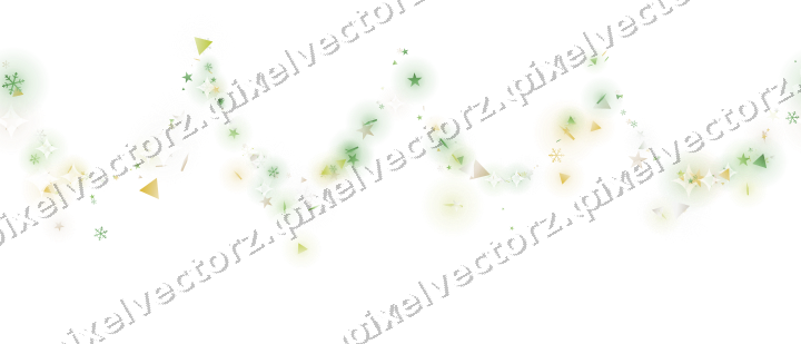 Nahtlose Glitzergirlande in Limette und Gelb auf transparentem Grund