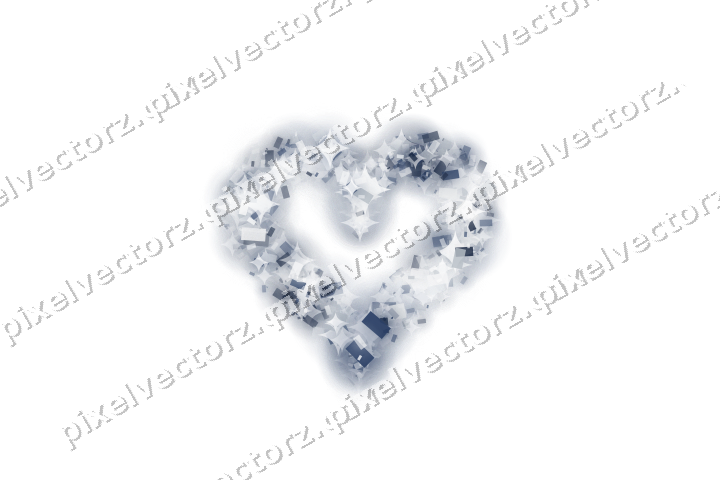 Nahtloses Glitzerherz aus Konfetti auf transparentem Grund
