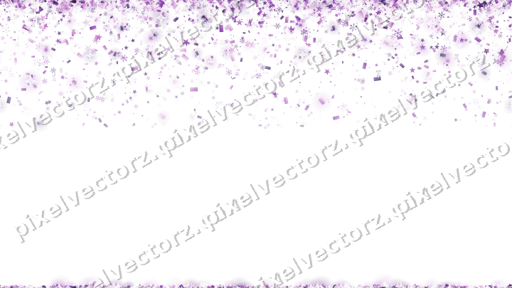 Nahtloser Glitzerregen in Violett auf transparentem Grund