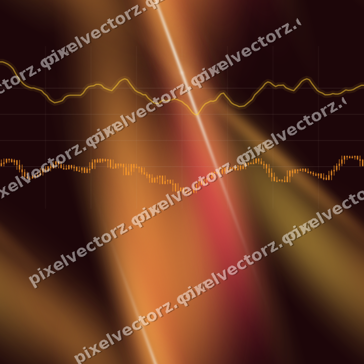 Nahtloser Neon Diagramm Hintergrund in Orange und Bernstein