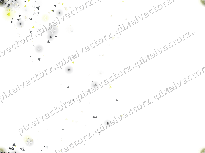 Nahtloser Glitzerfächer aus Dreiecken in Gelb auf transparentem Grund
