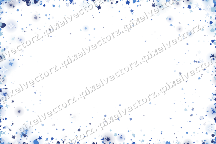 Nahtlose Glitzervignette in Blau und Türkis auf transparentem Grund