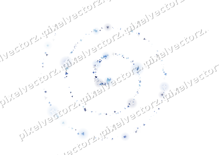Nahtlose Glitzerspirale in Blau und Türkis auf transparentem Grund