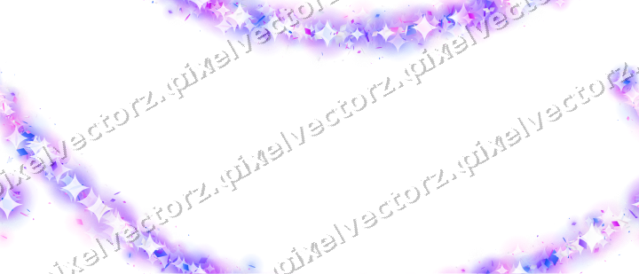 Nahtloser Glitzerbogen in Violett und Blau auf transparentem Grund