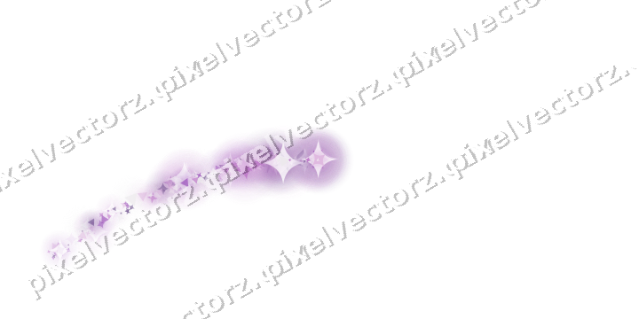 Nahtloser Sternenschweif in Violett auf transparentem Grund
