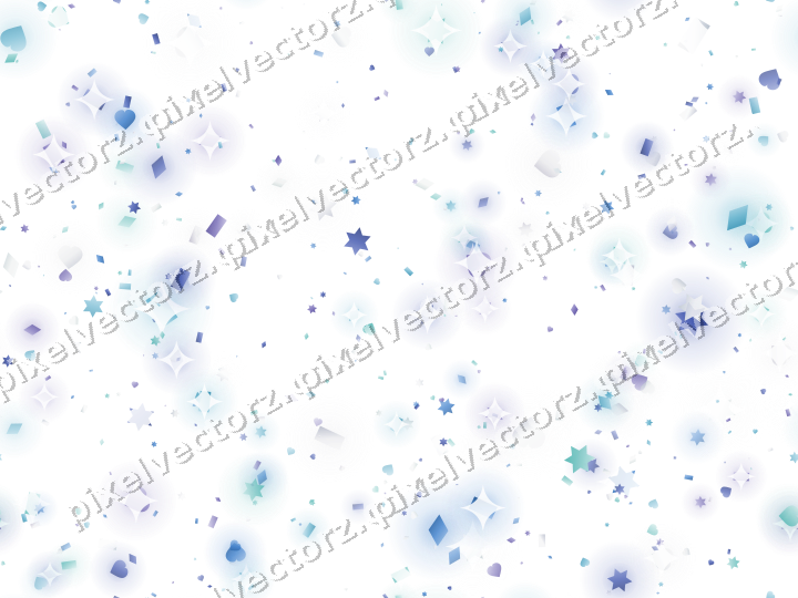 Nahtlose Glitzerstreuung in Blau und Türkis auf transparentem Grund