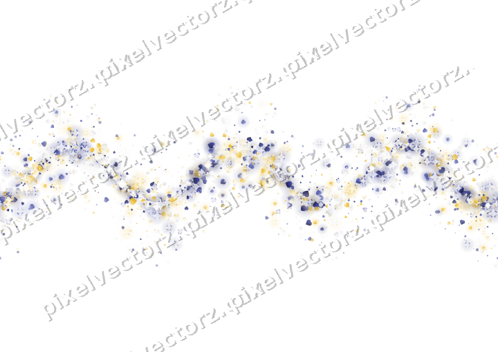 Nahtlose Glitzerwelle aus Herzen in Dunkelblau auf transparentem Grund
