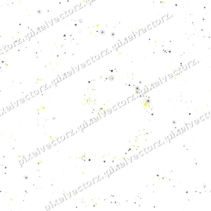 Nahtlose Glitzerspirale aus Dreiecken in Gelb auf transparentem Grund