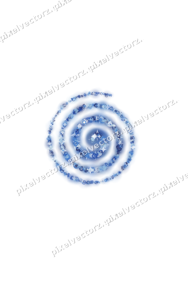 Nahtlose Glitzerspirale aus Sternen und Herzen auf transparentem Grund