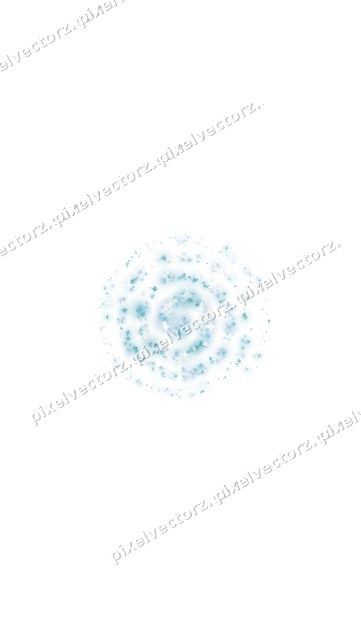 Nahtlose Glitzerspirale aus Sternen und Rauten auf transparentem Grund