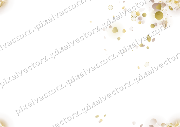 Nahtloser Glitzerfächer aus Herzen und Tropfen auf transparentem Grund
