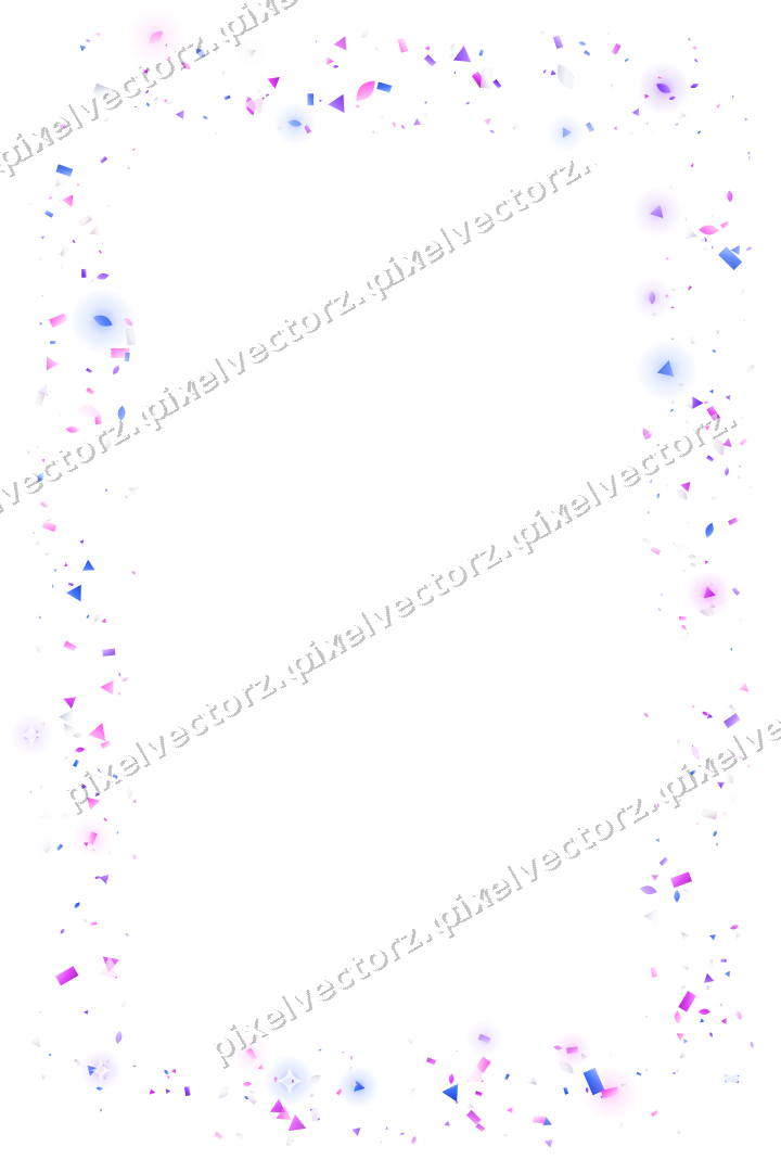 Nahtloser Glitzerrahmen in Violett und Blau auf transparentem Grund