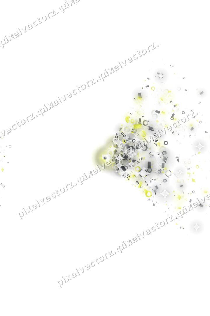 Nahtloser Glitzerfächer aus Sternen und Ringen auf transparentem Grund