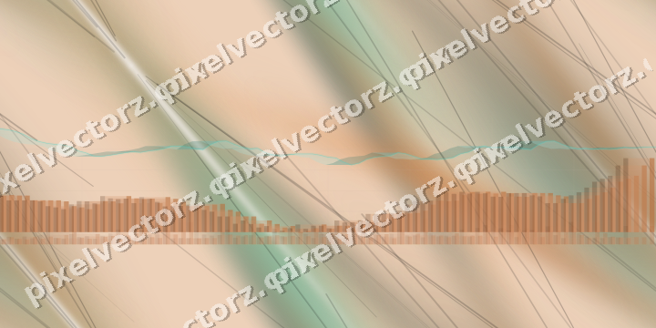Nahtloser Pastell Diagramm Hintergrund in Orange und Petrol